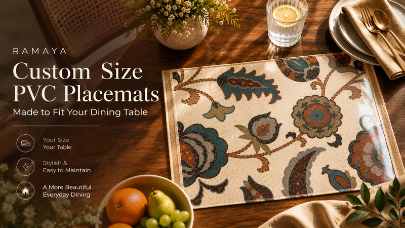 Custom Size PVC Placemats for Dining Tables: Made to Fit Your Table