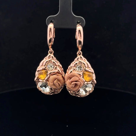RAMAYA Earrings - Elegant Floral Drop Earrings
