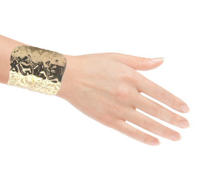 RAMAYA Bracelets - Elegant Textured Gold Bracelet