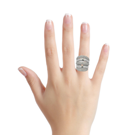 RAMAYA Rings - Elegant Silver Stacked Ring