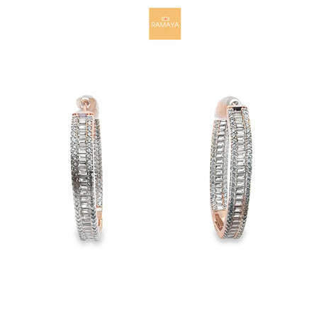 RAMAYA Earrings - Elegant Rose Gold Hoop Earrings
