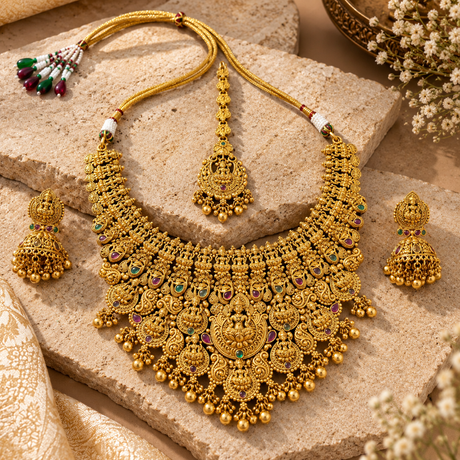 Antique Gold Plated Imitation Jewellery Set 