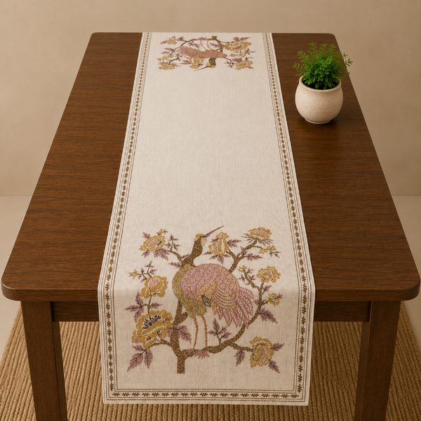 Table Runner Cotton Swan 14x72 Inch