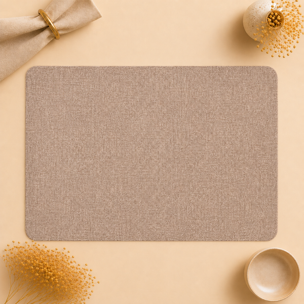 Leather Textured Rectangular Placemat – 12x18 Inch