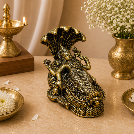 Lord Vishnu Brass Idol