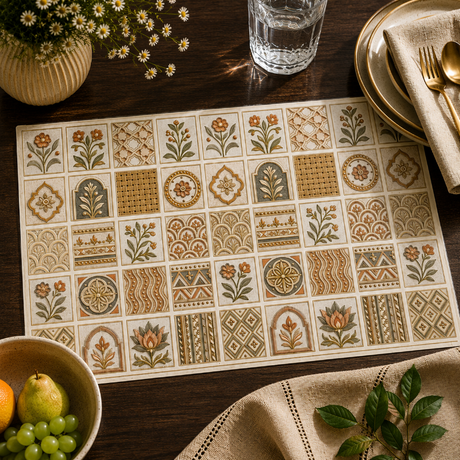 Mughal Tile-Inspired PVC Placemat