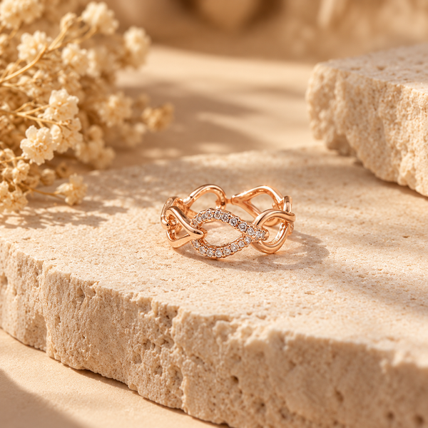 Norelle Rose Gold Infinity Loop Ring