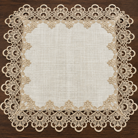Square Table cloth with lace