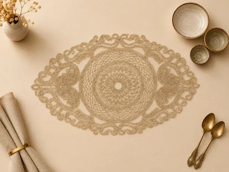 Celestia Ornate Net Lace Placemat (12x18)  of lifestyle image 