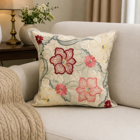 floral square cushion cover