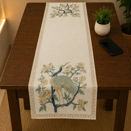 lifestyle image of cotton Table Runner (14x72)