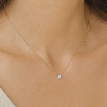 Cut CZ Pendant Necklace, Gold-Plated – 0.8 cm