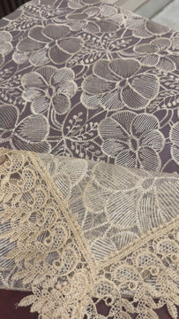 Genevieve Golden Organza Square Table Cover 24x24 